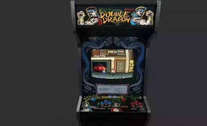 Double Dragon Arcade Low-poly 3D model