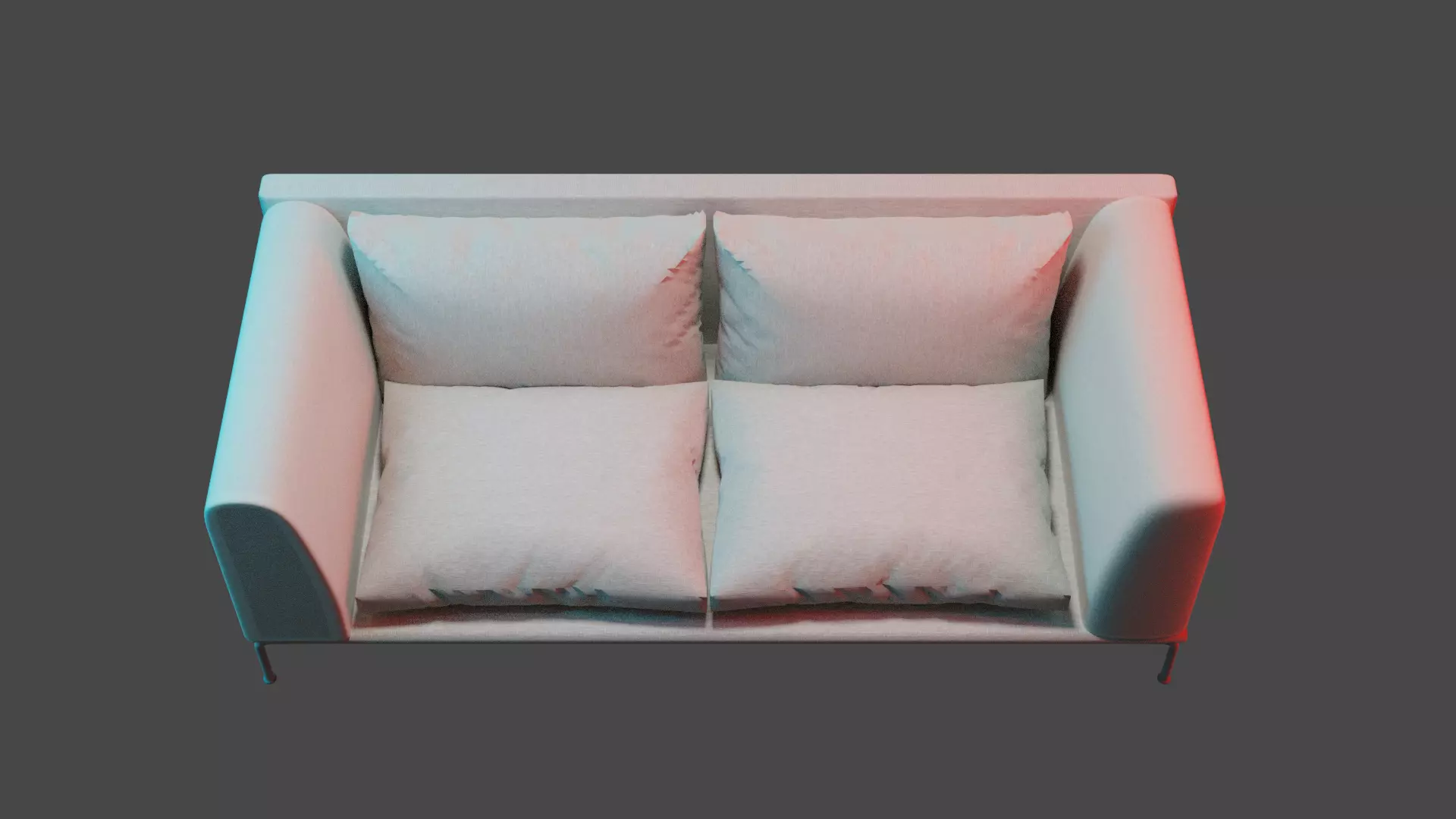 Grey Couch or Sofa  3D model_0