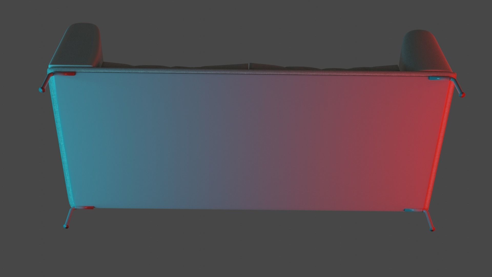 Grey Couch or Sofa  3D model_2