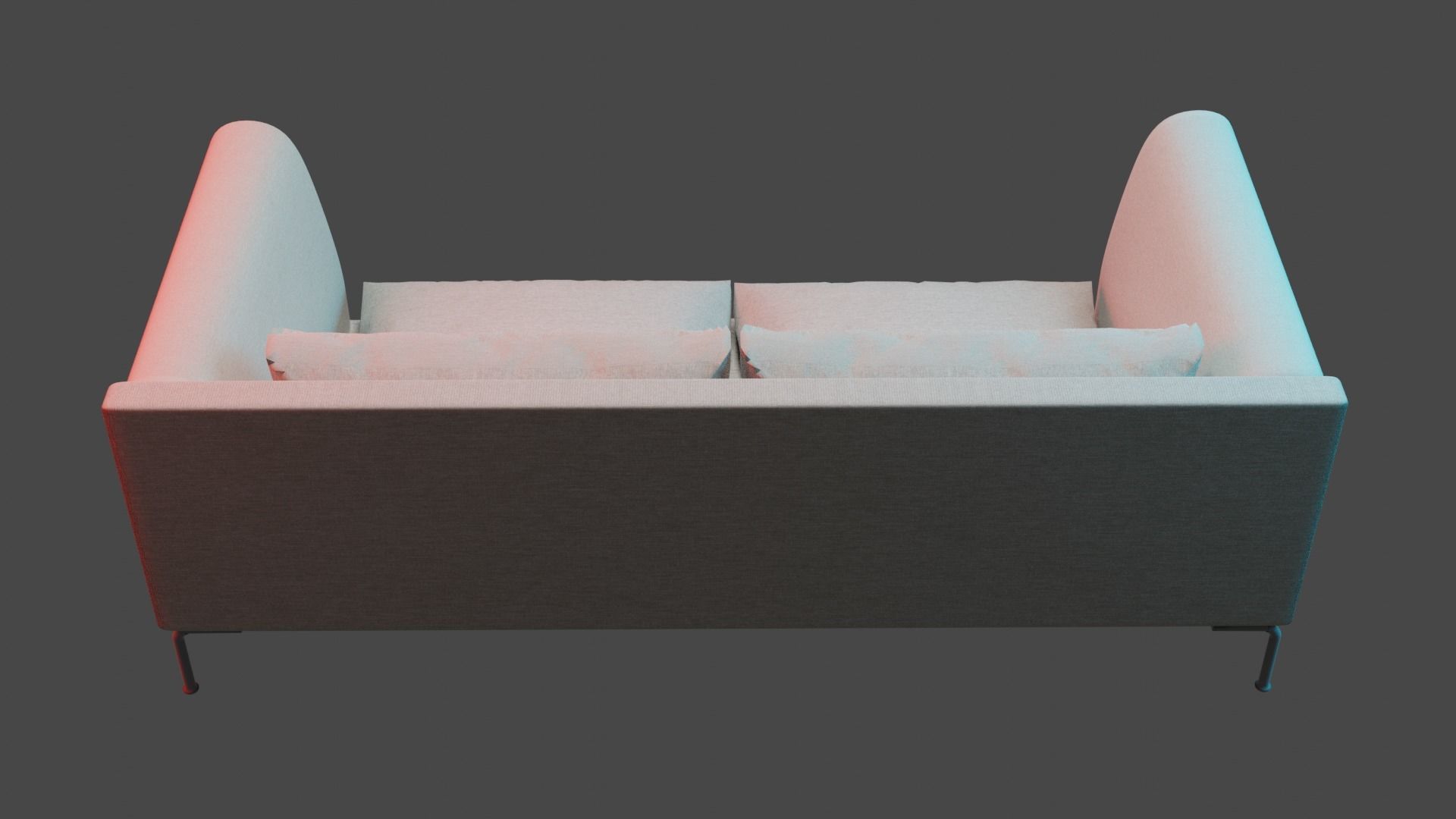 Grey Couch or Sofa  3D model_1