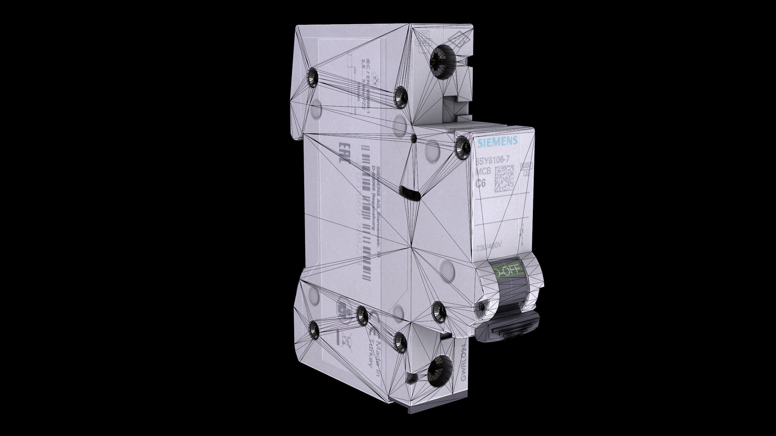 Circuit Breaker Low-poly PBR Low-poly 3D model_7