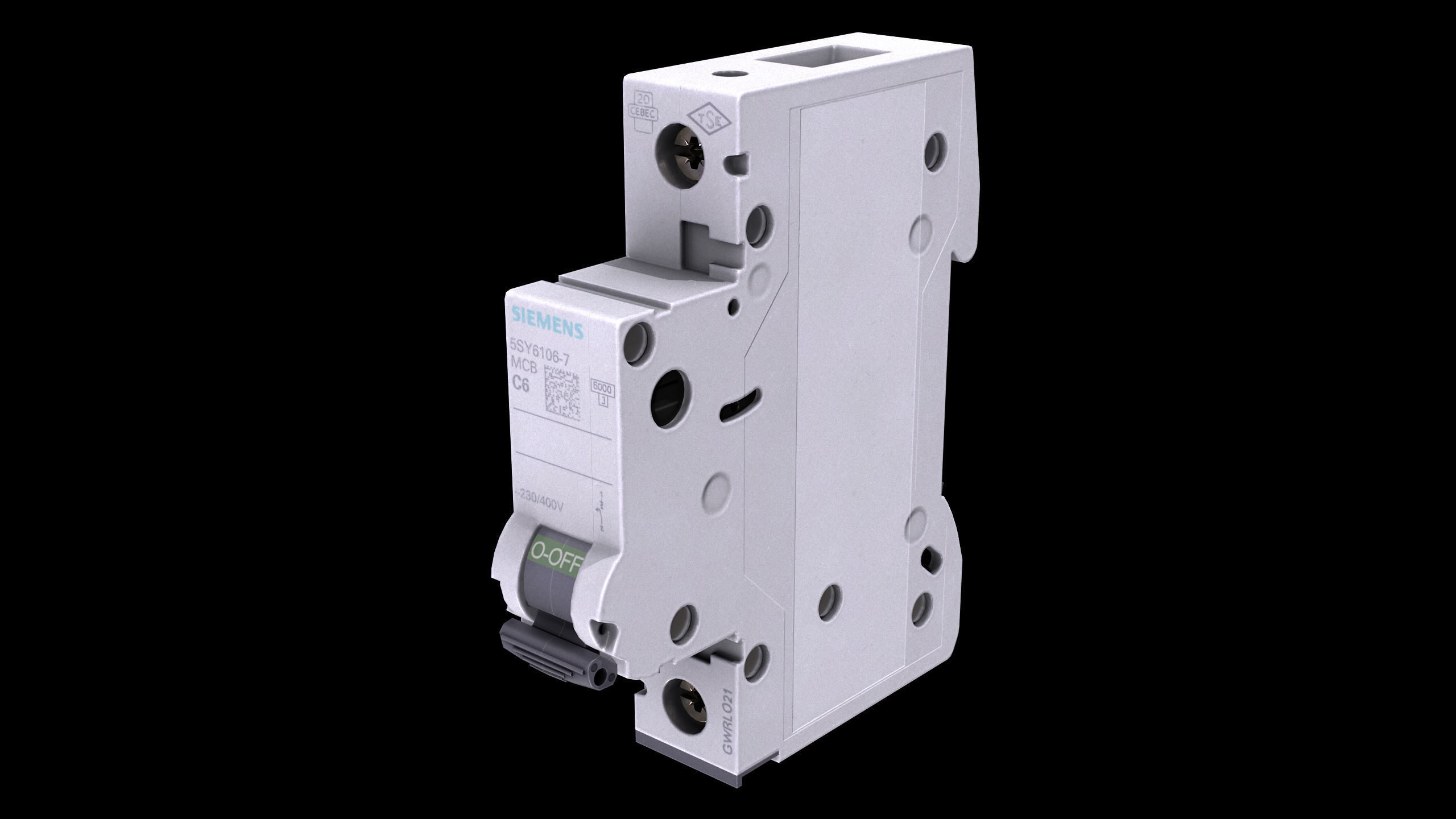 Circuit Breaker Low-poly PBR Low-poly 3D model_1