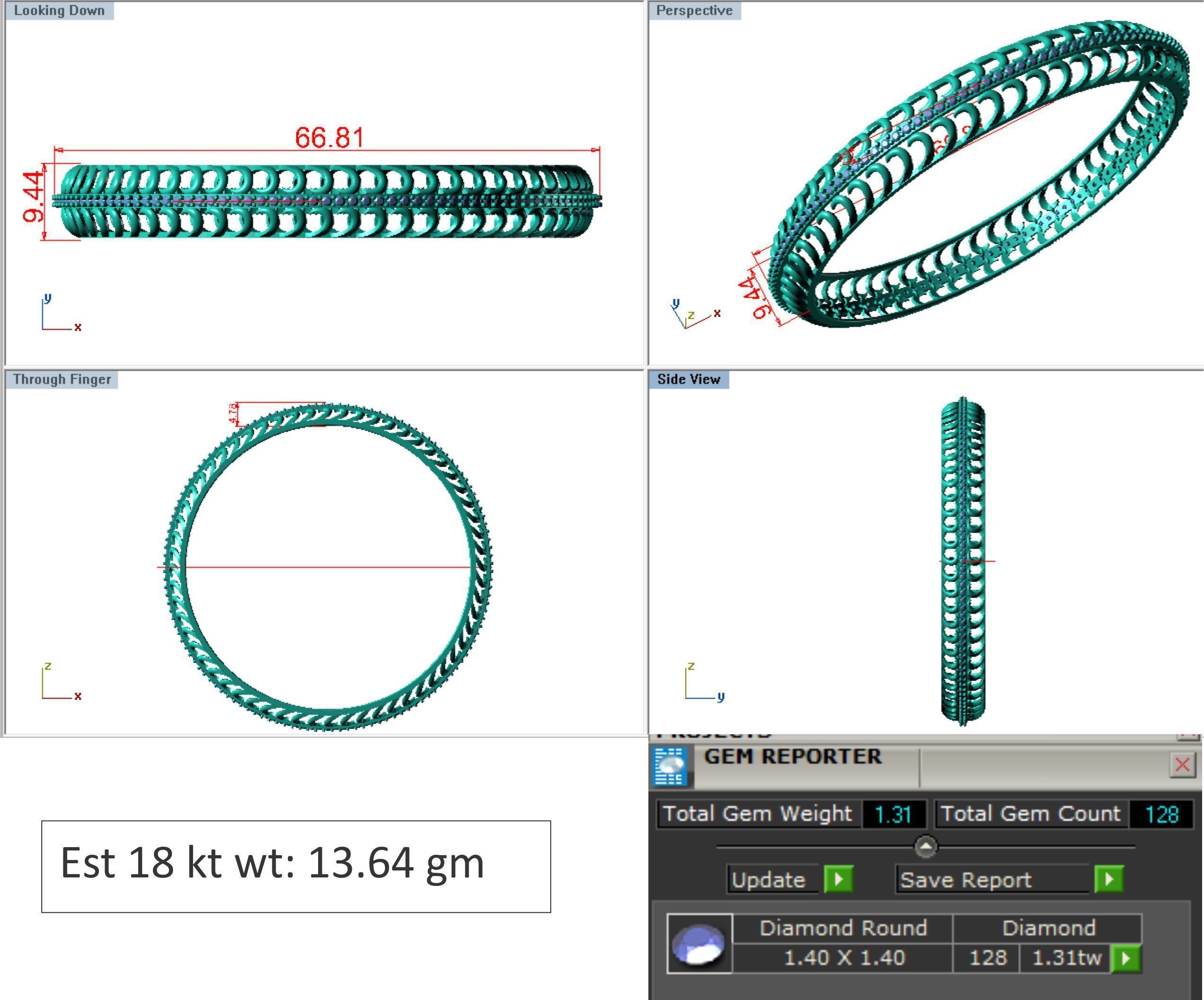 Women Bangle 3dm render detail 3D print model 3D print model_8