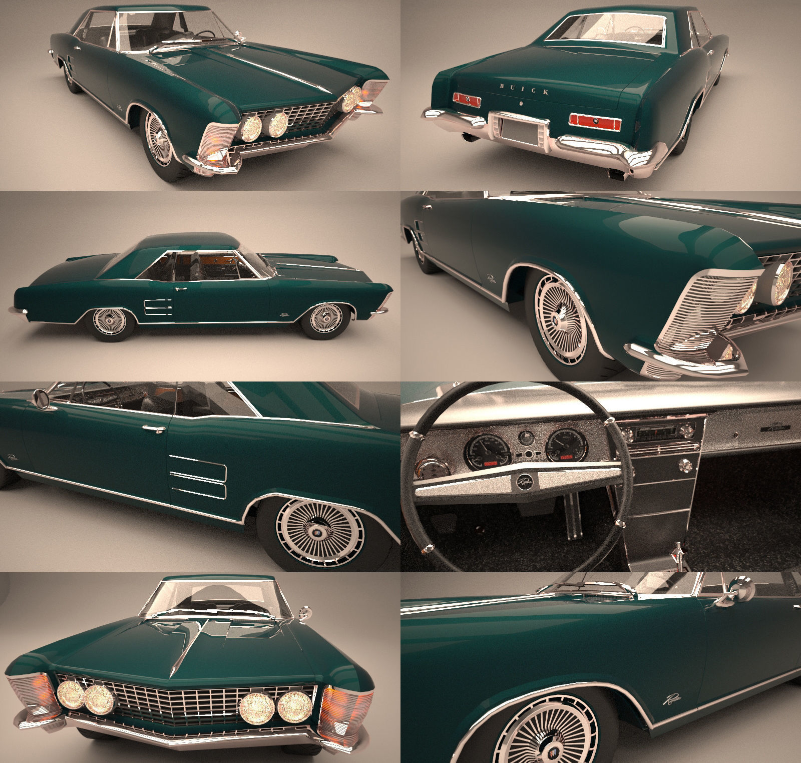 Buick Riviera 1963 3D model_14