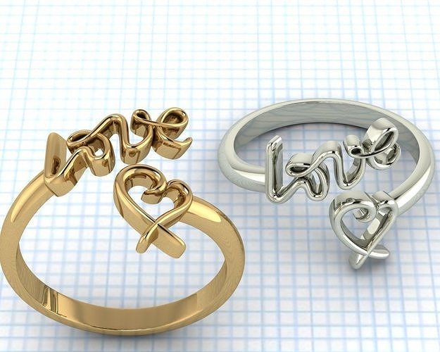 Love Ring 3D print model