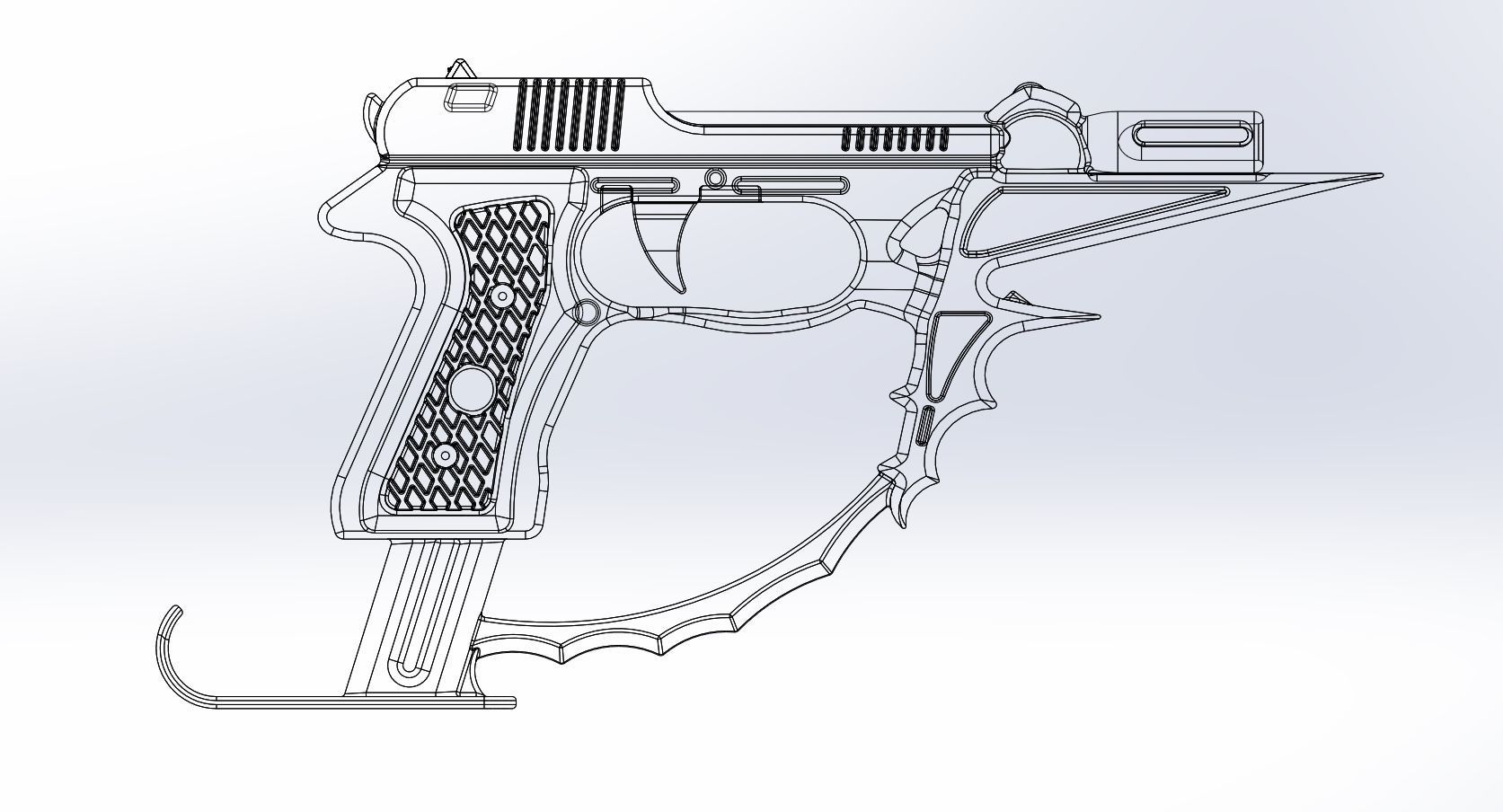 Black Bullet Kagetane Hiruko Guns Basic Models 3D model_2