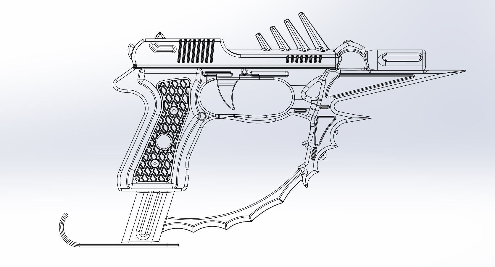 Black Bullet Kagetane Hiruko Guns Basic Models 3D model_1