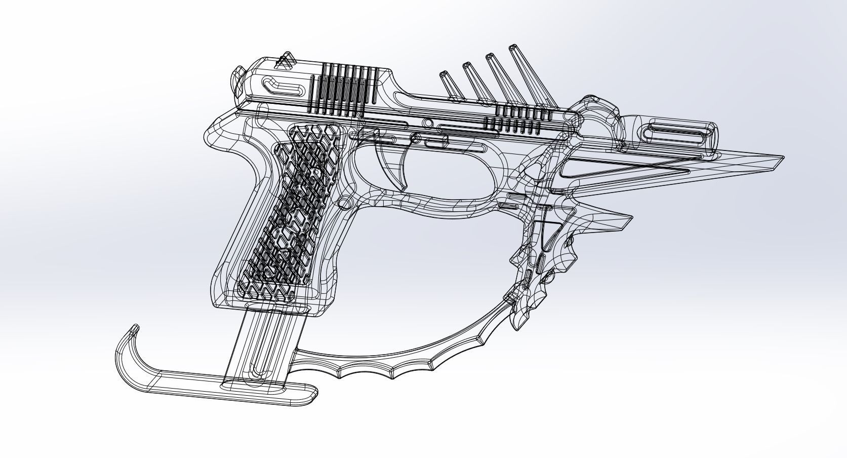 Black Bullet Kagetane Hiruko Guns Basic Models 3D model_8