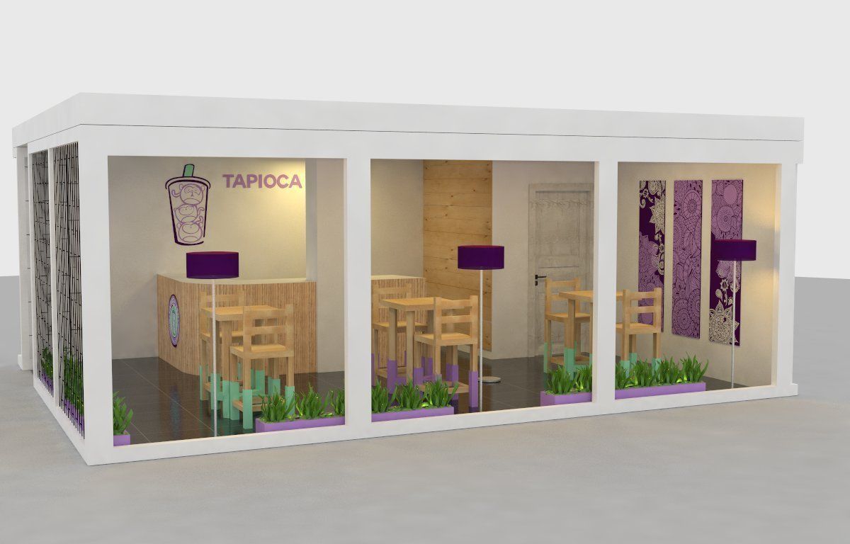 Tapioca Shop Low-poly 3D model_1