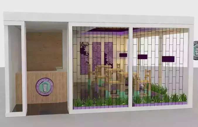 Tapioca Shop Low-poly 3D model