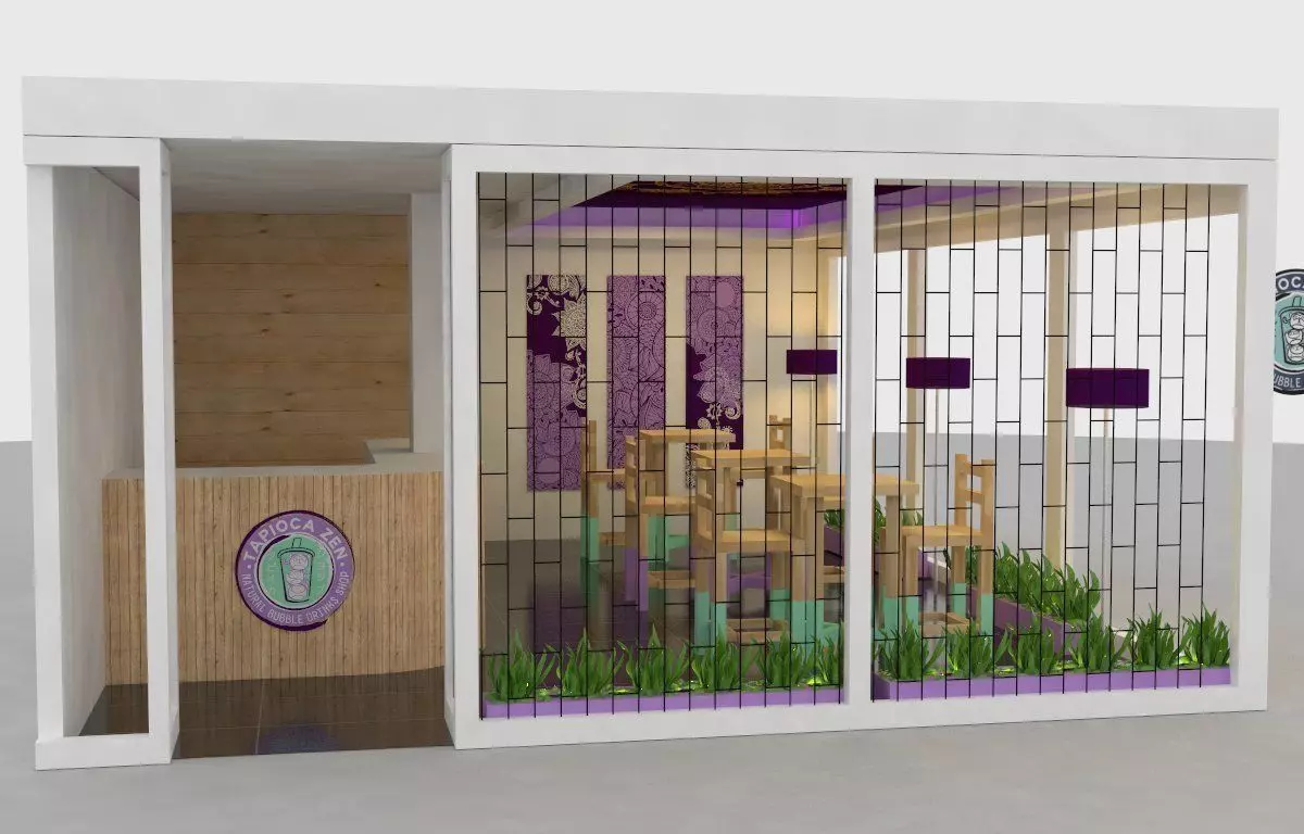 Tapioca Shop Low-poly 3D model_0