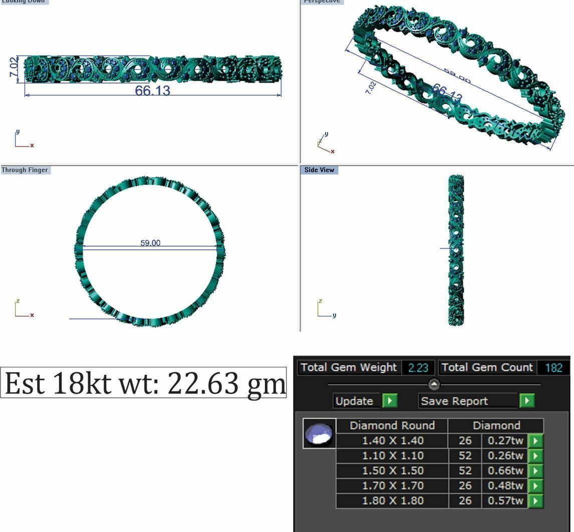 Women Bangle 3dm render detail 3D print model 3D print model_8