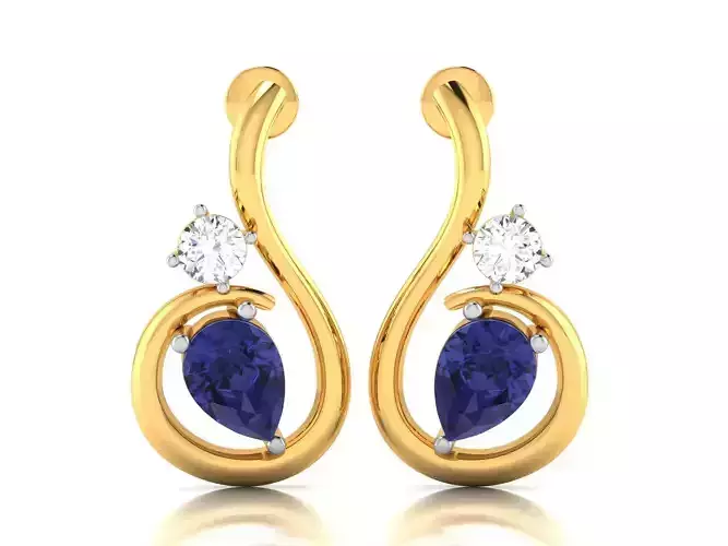 Women earrings 3dm render detail 3D print model