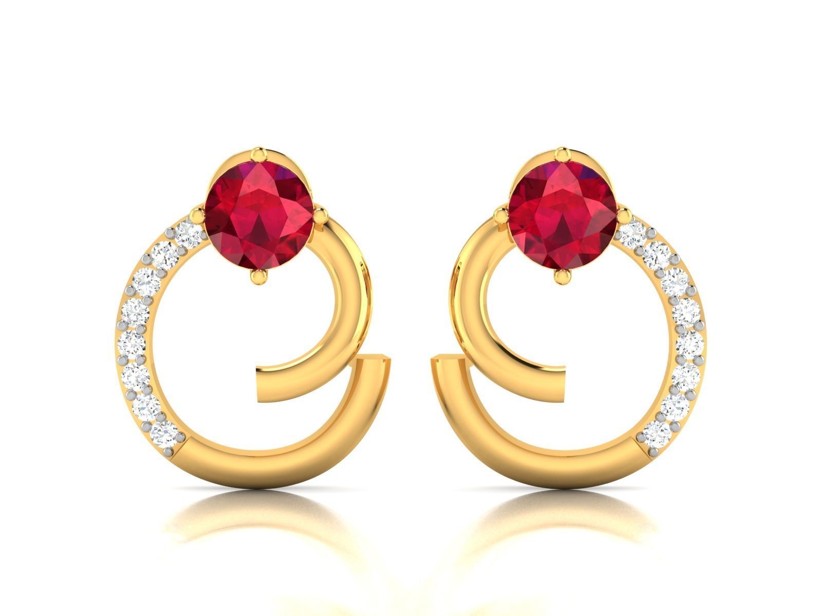 Women earrings 3dm render detail 3D print model 3D print model_3