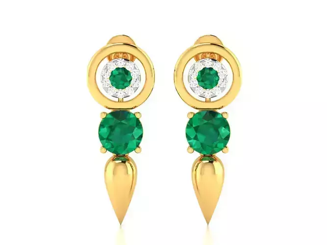 Women earrings 3dm render detail 3D print model