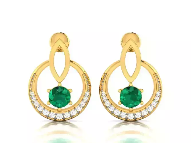 Women earrings 3dm render detail 3D print model