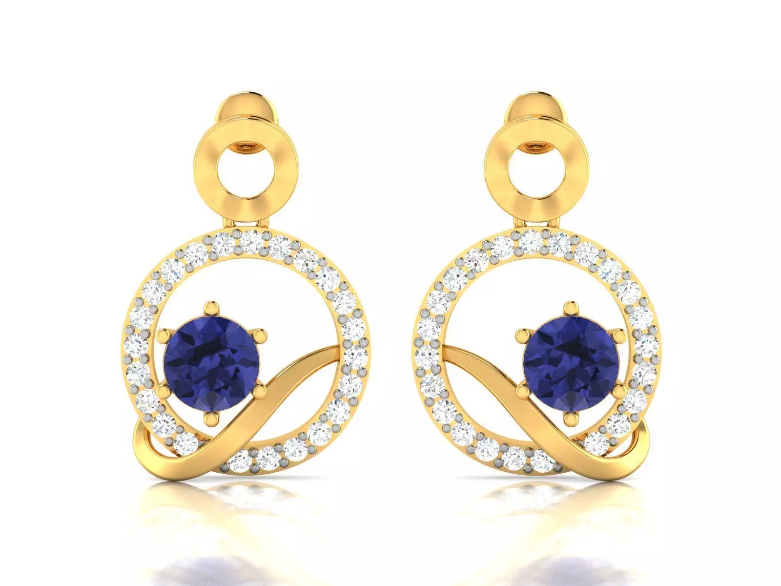 Women earrings 3dm render detail 3D print model 3D print model_0