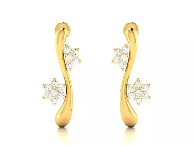 Women earrings 3dm render detail 3D print model