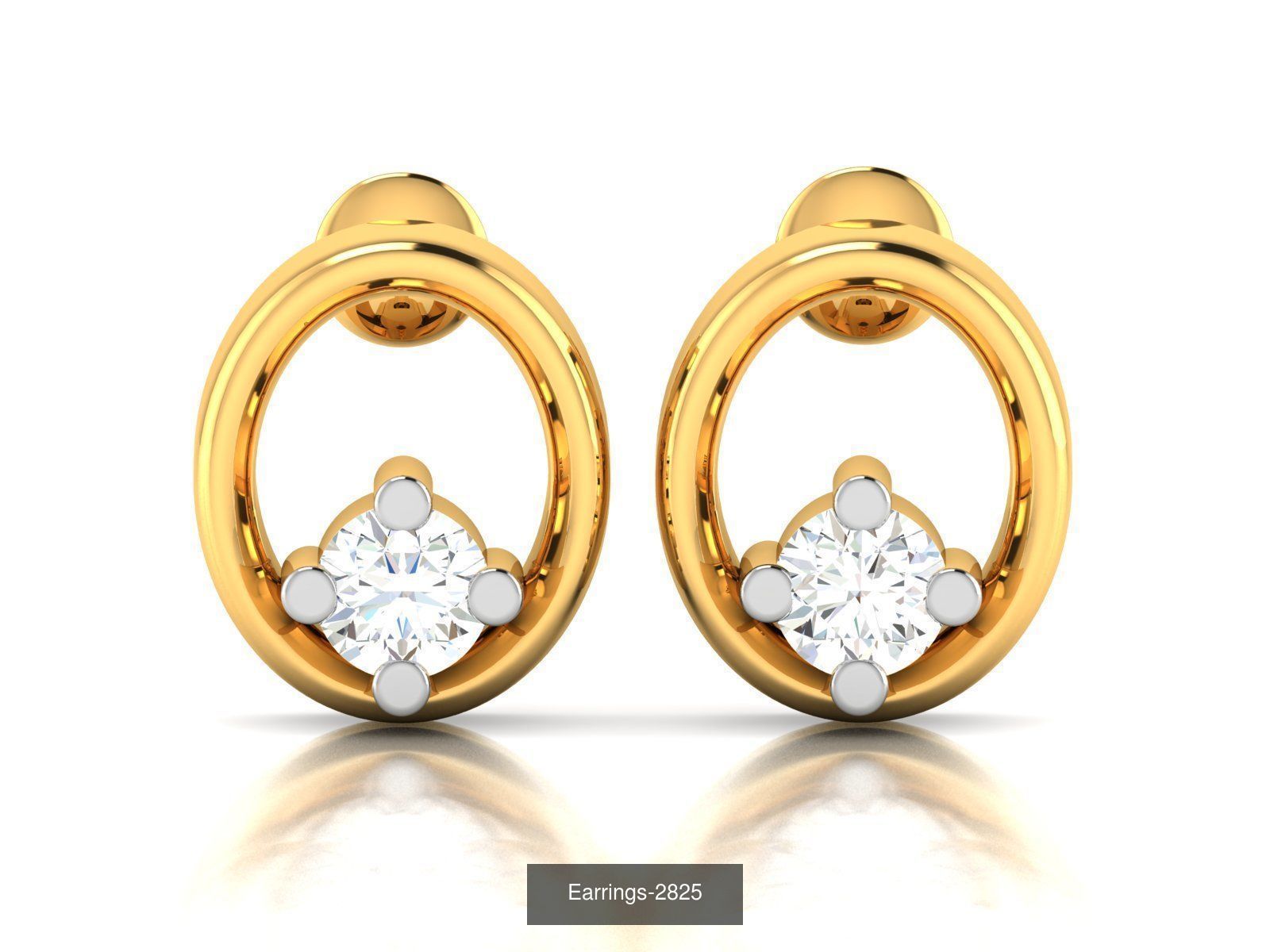 33 SOLITAIRE EARRINGS 3D Model Collection_30