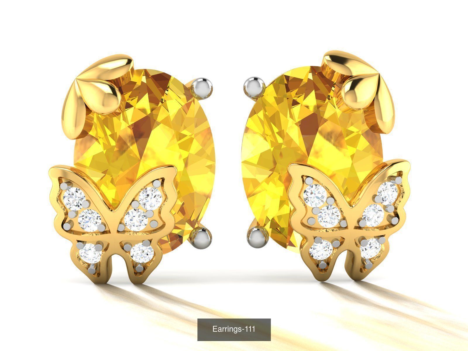 33 SOLITAIRE EARRINGS 3D Model Collection_6