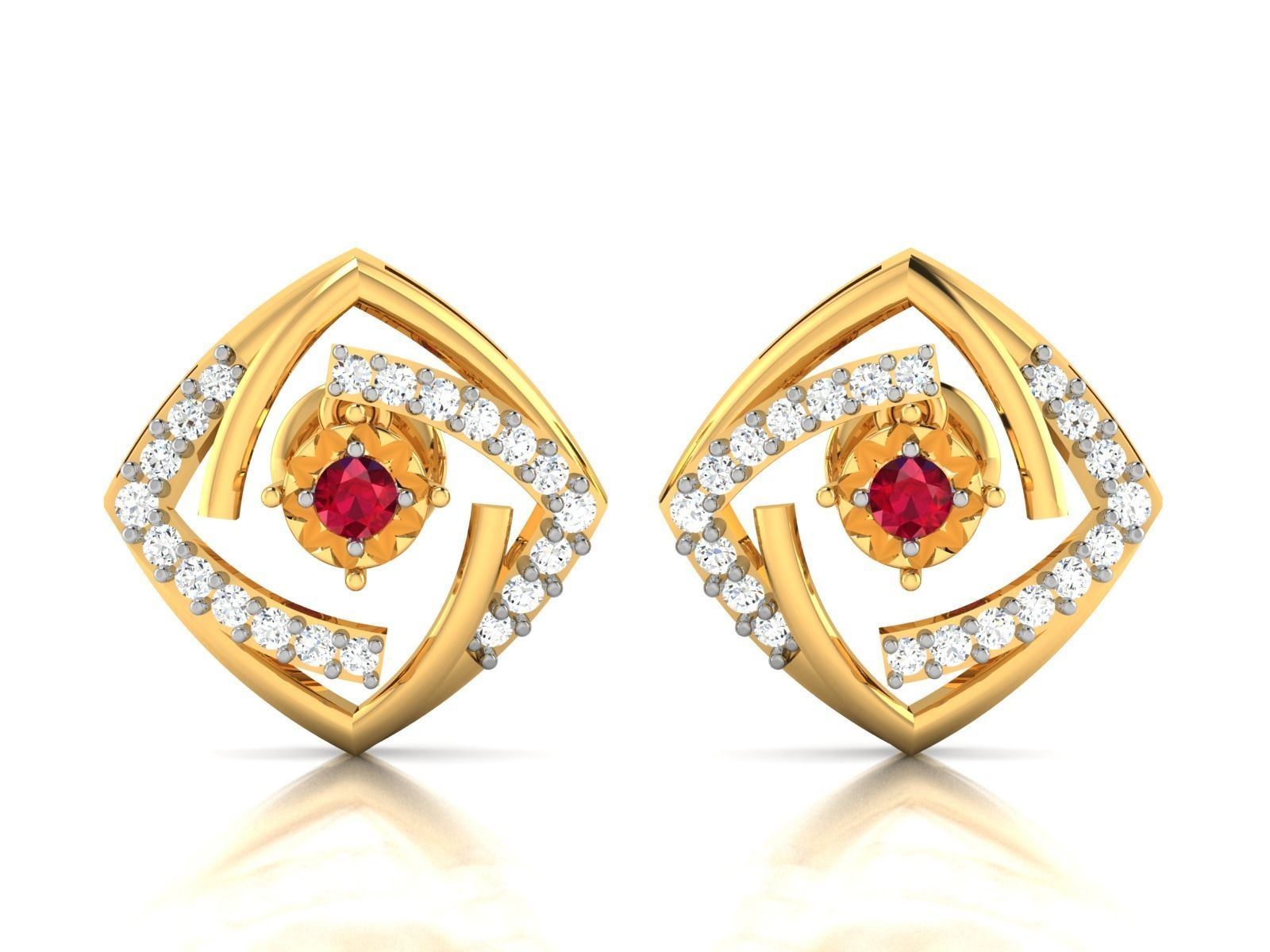 Women earrings 3dm render detail 3D print model 3D print model_3