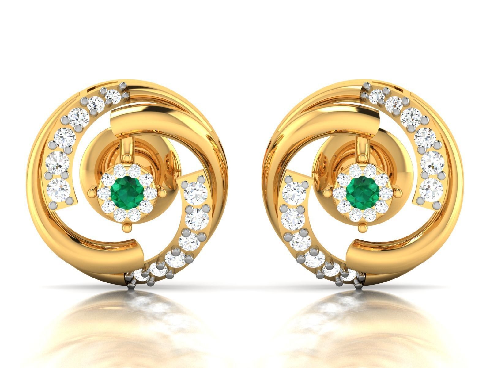 Women earrings 3dm render detail 3D print model 3D print model_1