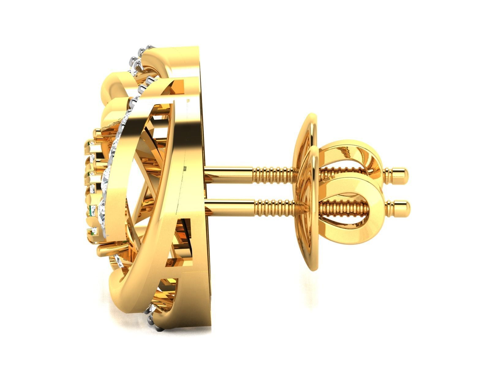 Women earrings 3dm render detail 3D print model 3D print model_3