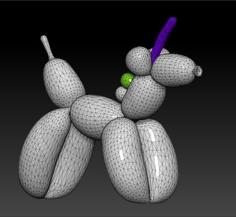 UNICORN balloon 3D model_3