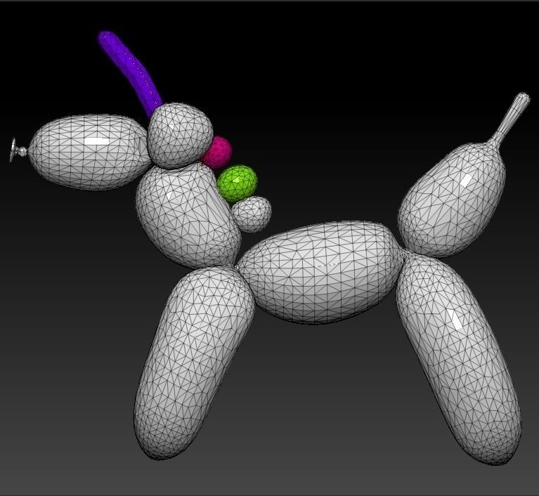 UNICORN balloon 3D model_1
