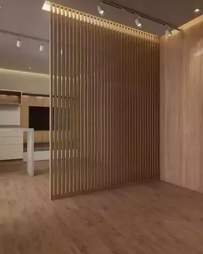 Empty studio interior 01 - 3D model