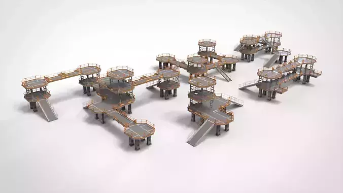 Sci Fi Modular Environment 9 3D model Sci Fi Modular Environment 9 3D model