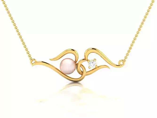 Women heart pearl  pendant 3dm render detail 3D print model 3D print model