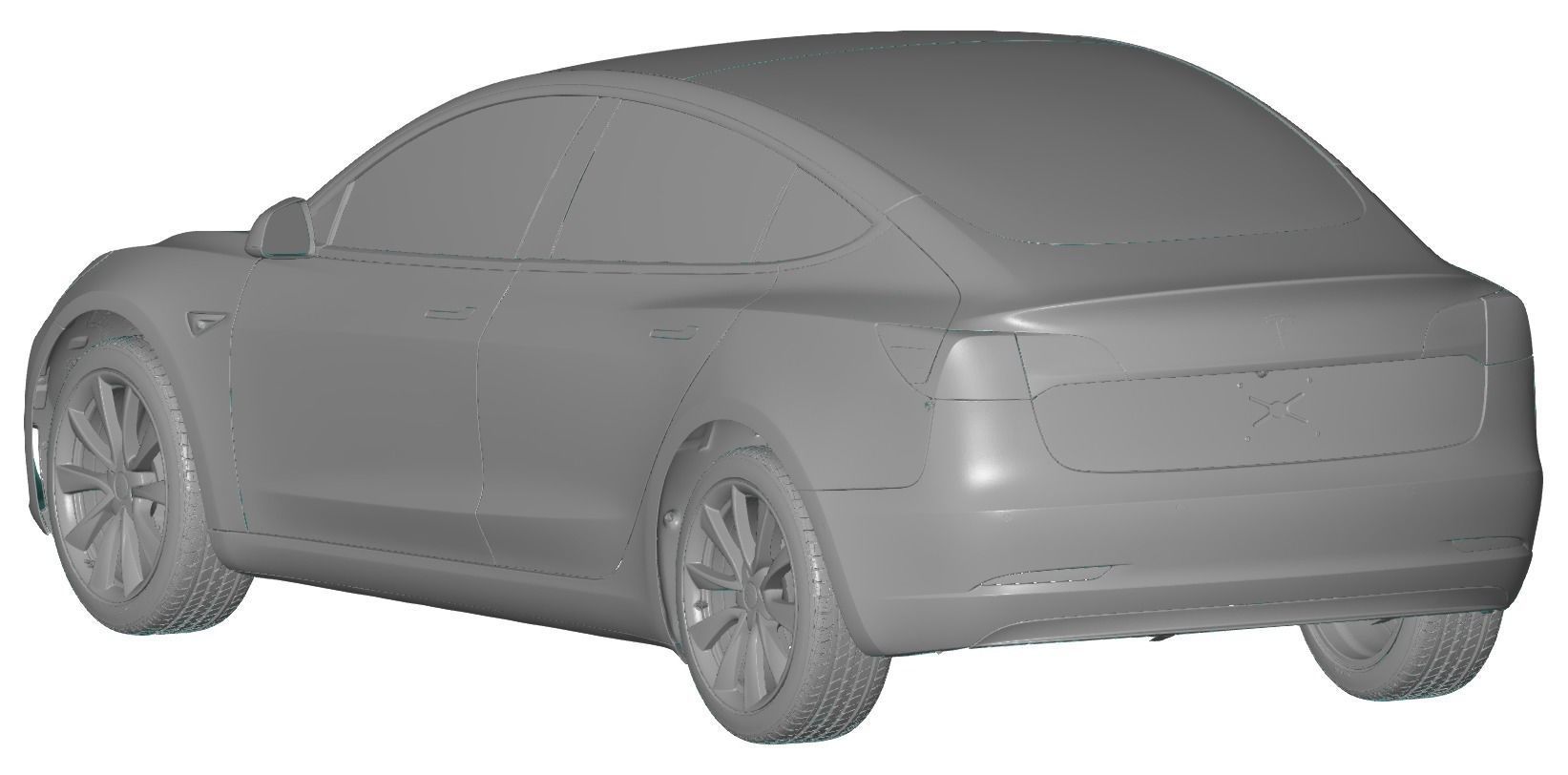 Tesla Model 3 2018 - Exterior Scan 3D model_1