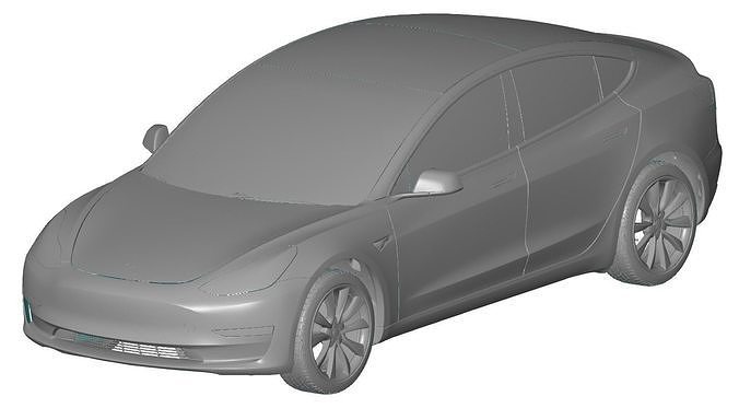 Tesla Model 3 2018 - Exterior Scan 3D model