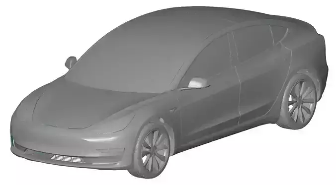 Tesla Model 3 2018 - Exterior Scan 3D model