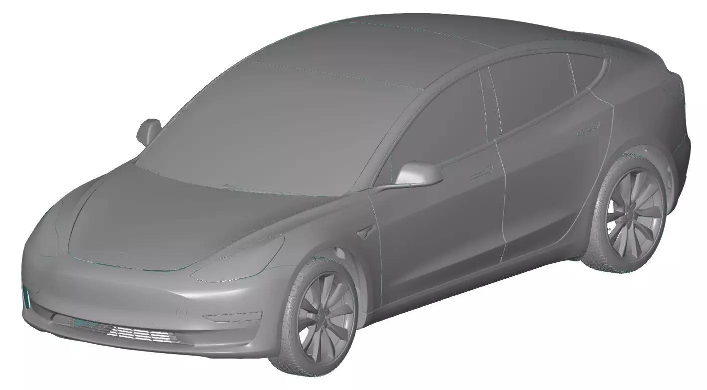 Tesla Model 3 2018 - Exterior Scan 3D model_0