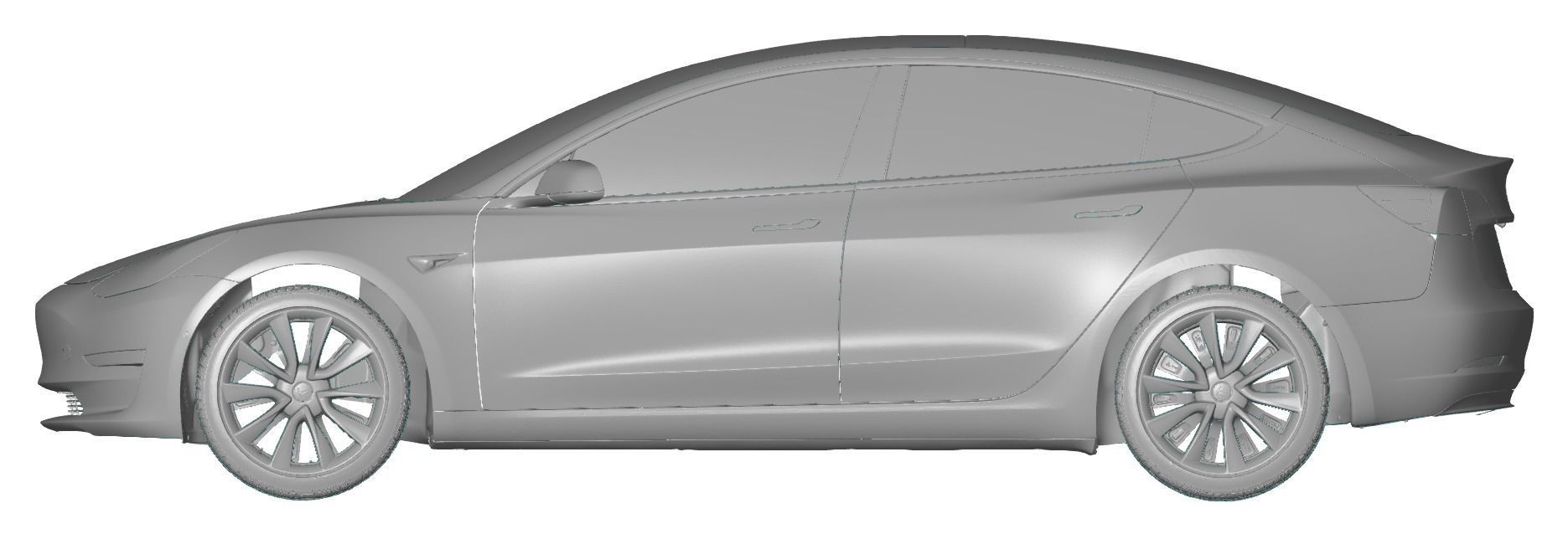 Tesla Model 3 2018 - Exterior Scan 3D model_2