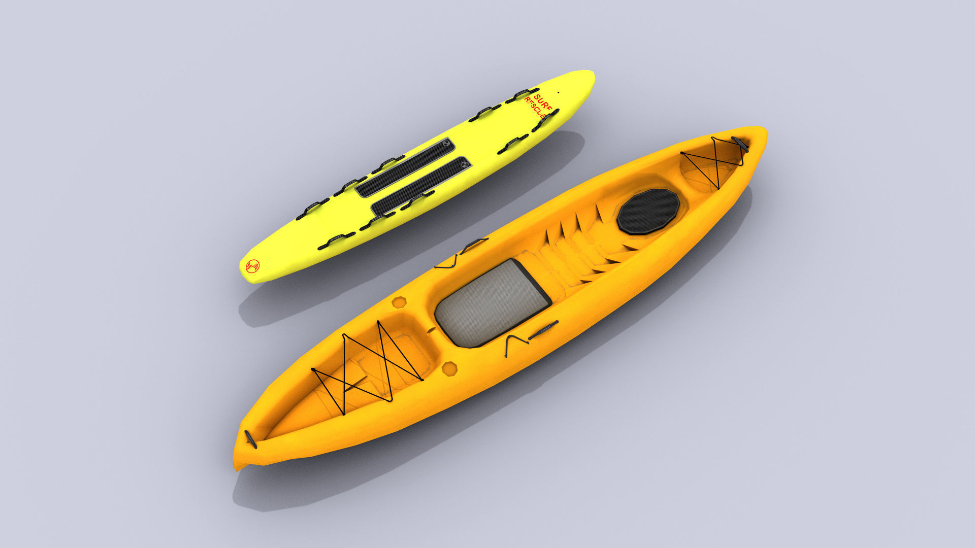 Lifeguard Accessories Low-poly 3D model_2