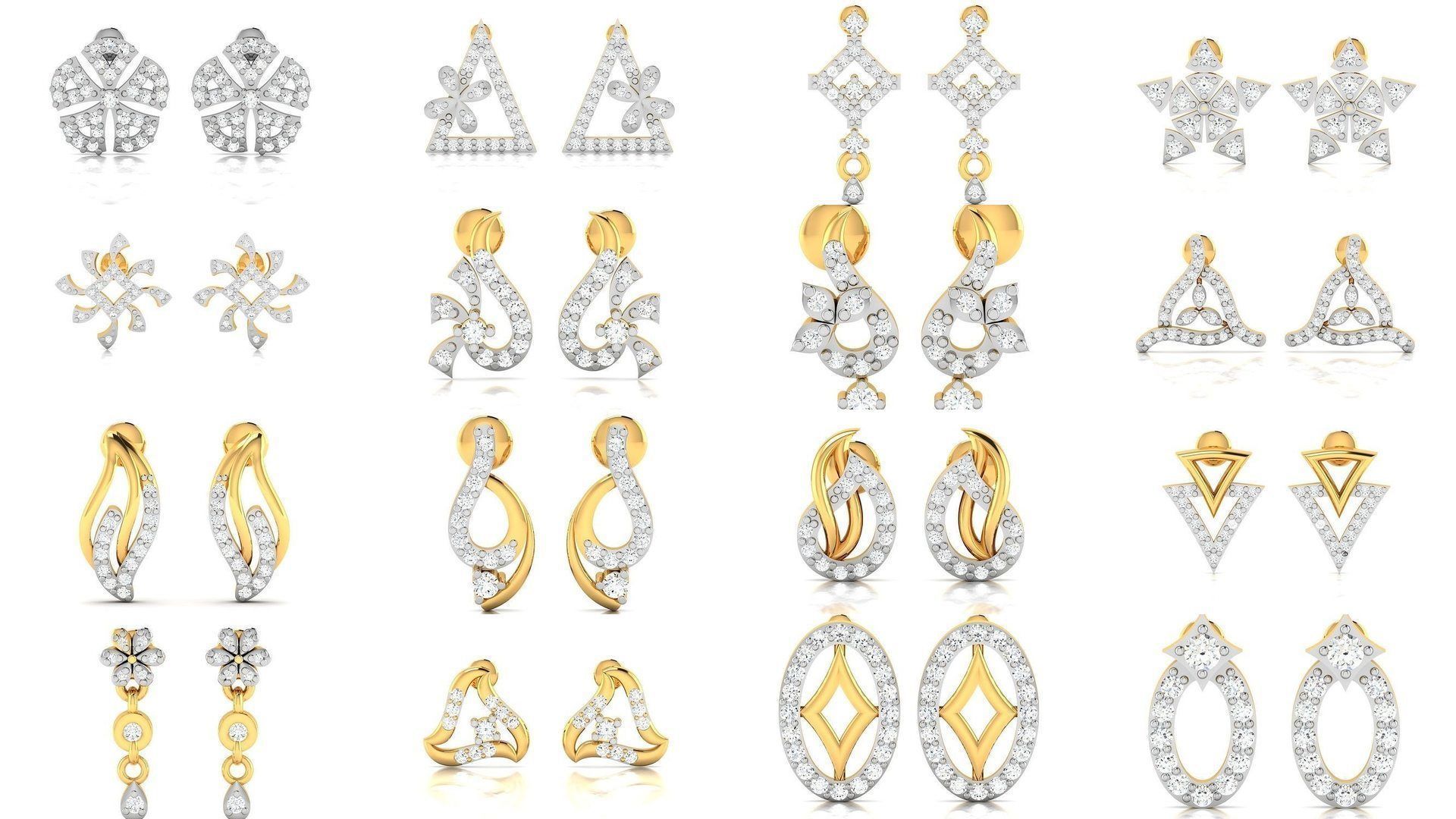 100 LIGHT WT EARRINGS  3D Model Collection_7