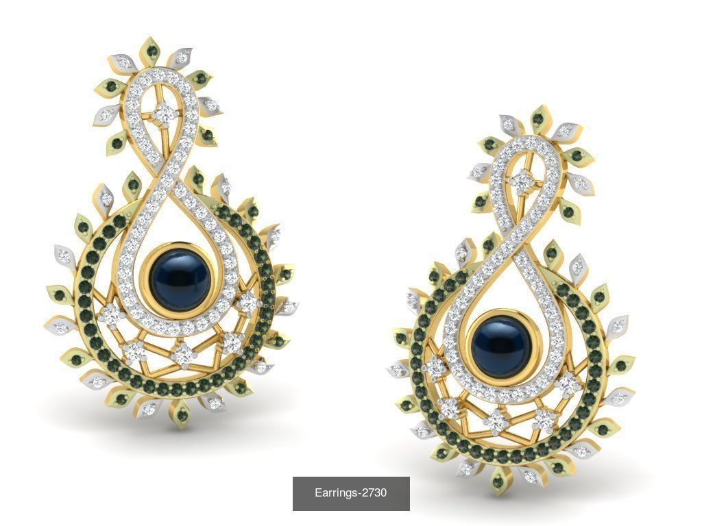 100 LIGHT WT EARRINGS  3D Model Collection_11