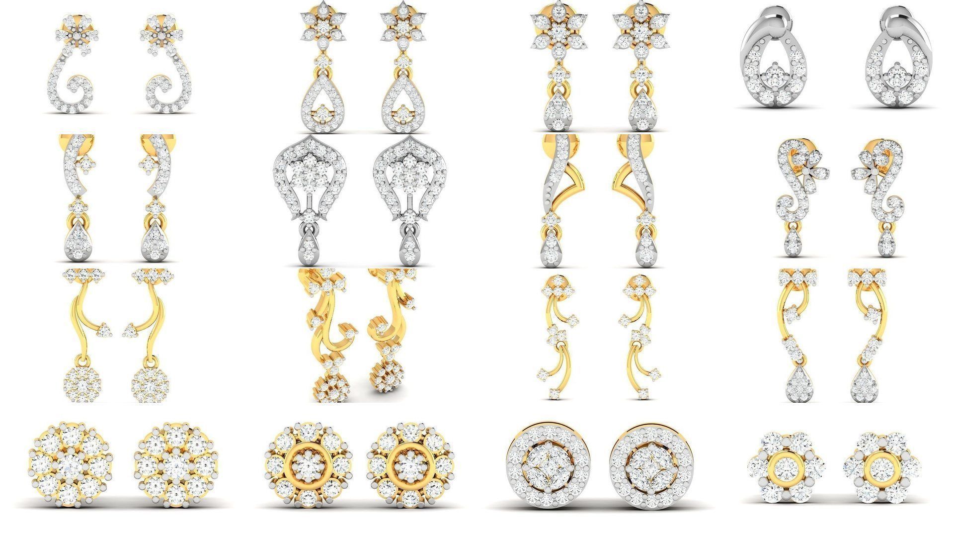 100 LIGHT WT EARRINGS  3D Model Collection_1
