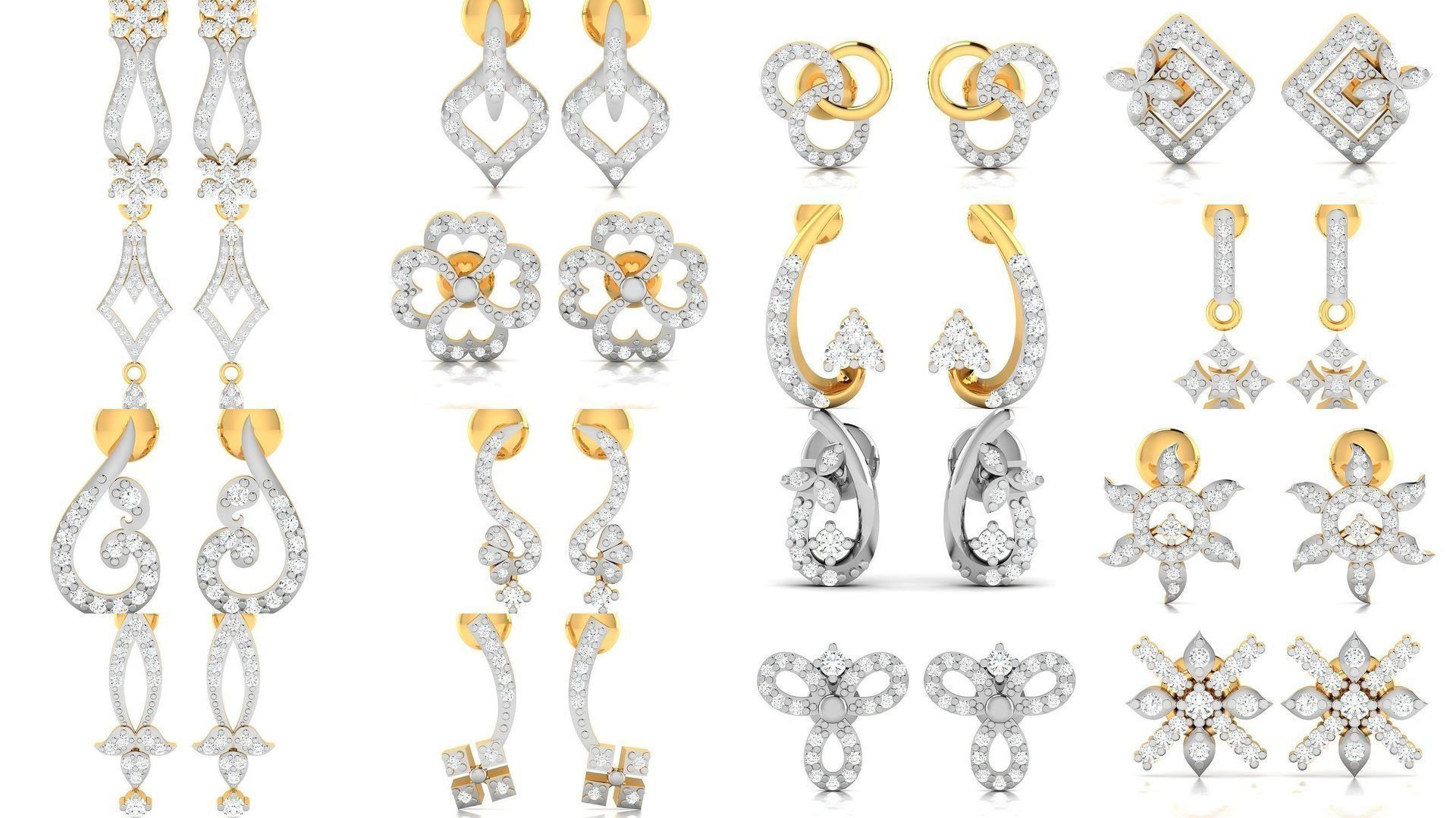 100 LIGHT WT EARRINGS  3D Model Collection_5