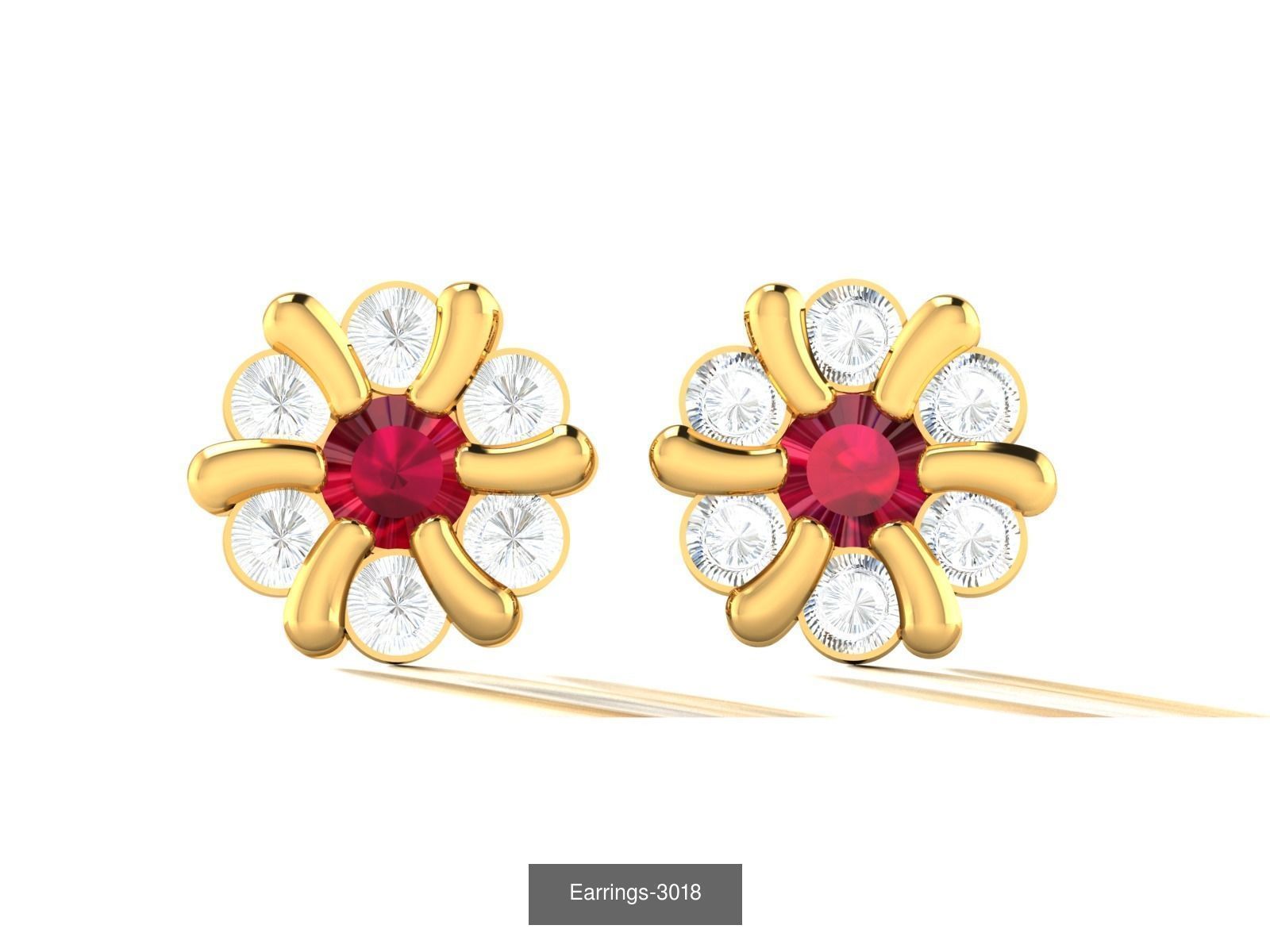 100 LIGHT WT EARRINGS  3D Model Collection_30