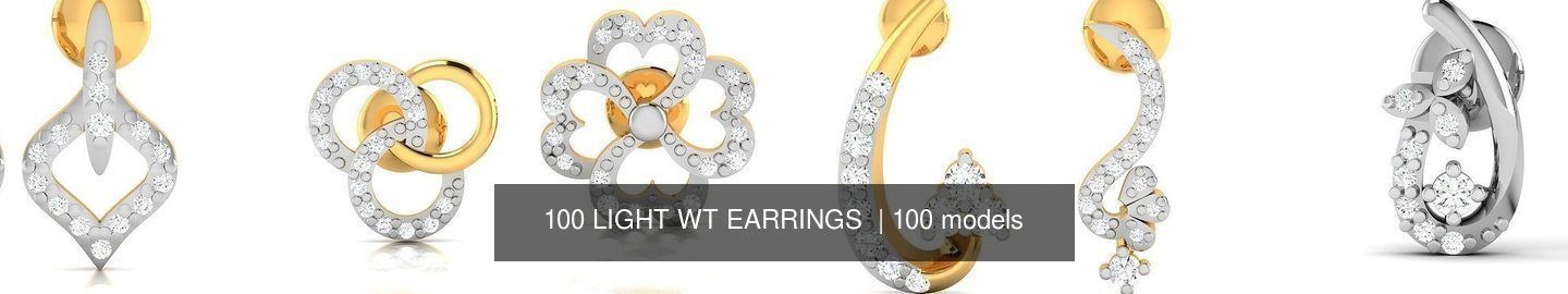 100 LIGHT WT EARRINGS  3D Model Collection_6