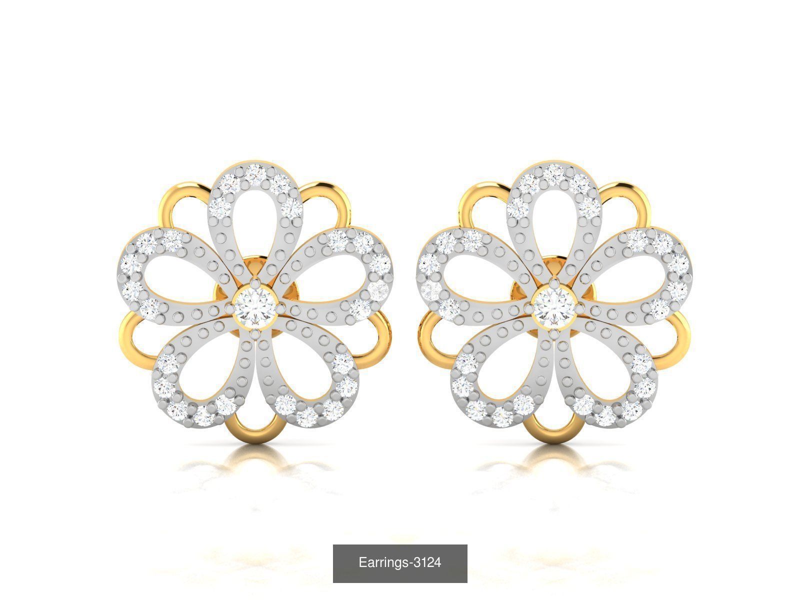 100 LIGHT WT EARRINGS  3D Model Collection_110