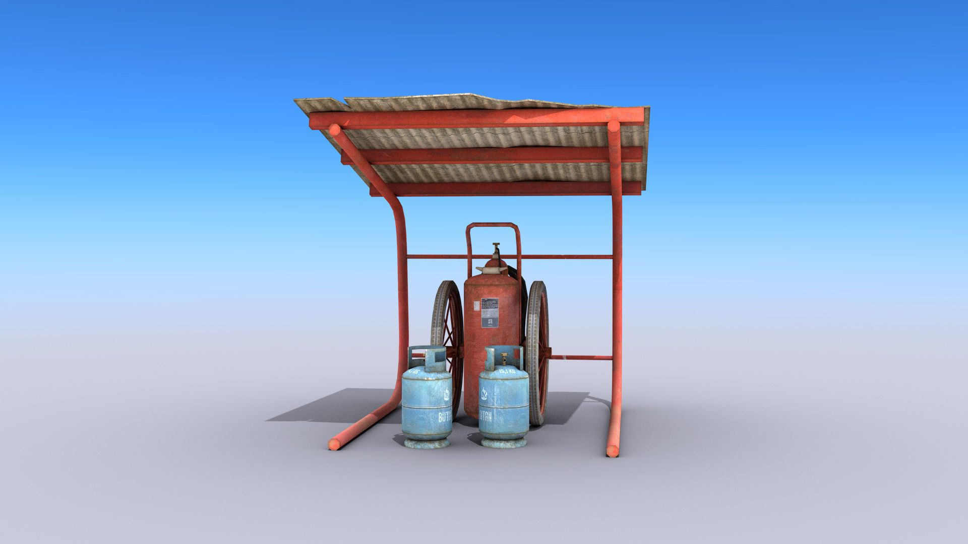 Fire Extinguisher Low-poly 3D model_6