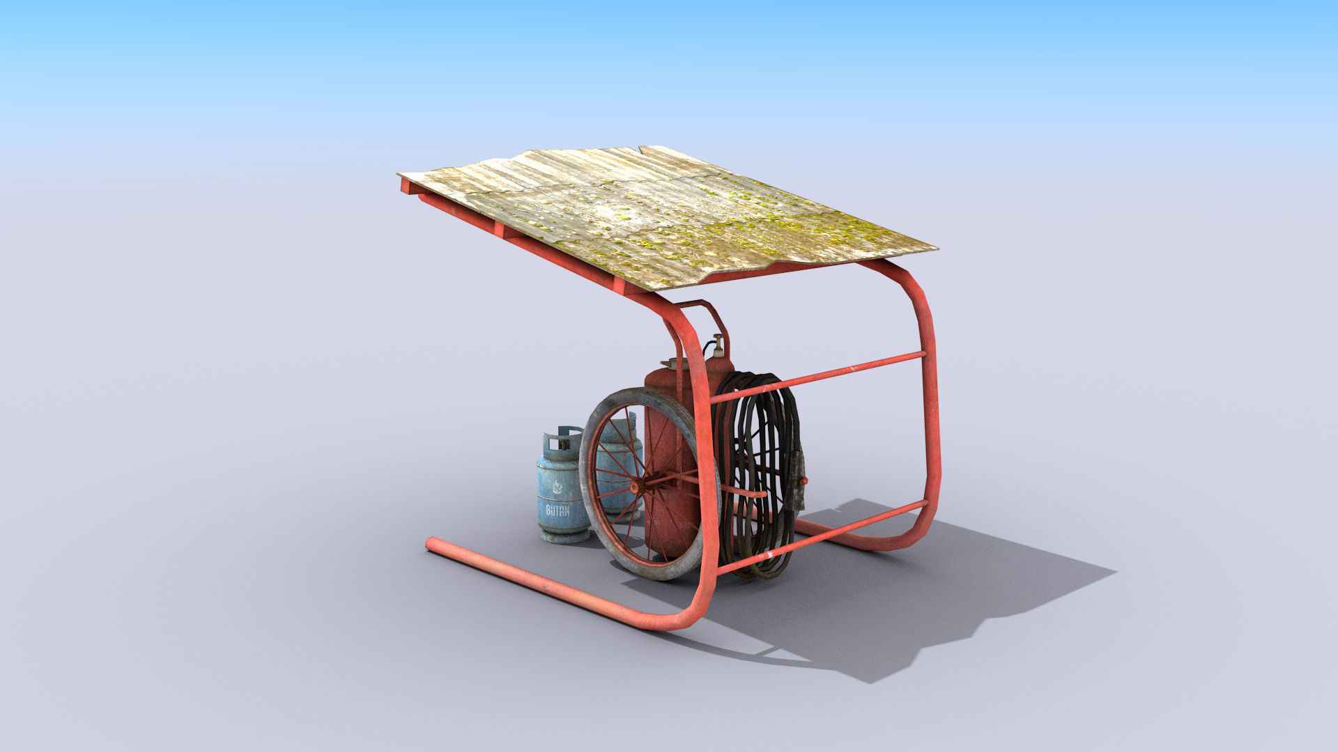 Fire Extinguisher Low-poly 3D model_4