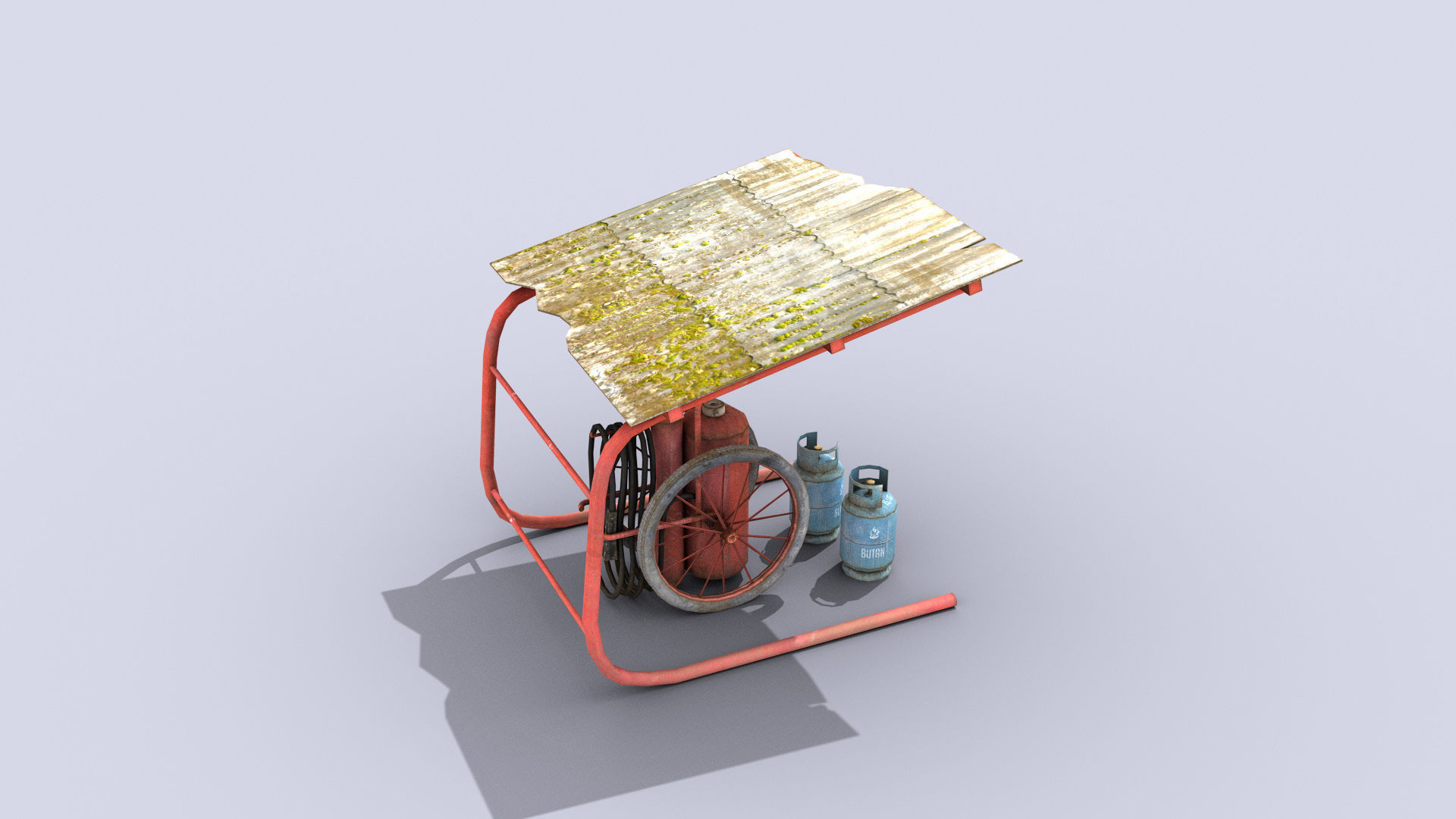 Fire Extinguisher Low-poly 3D model_5