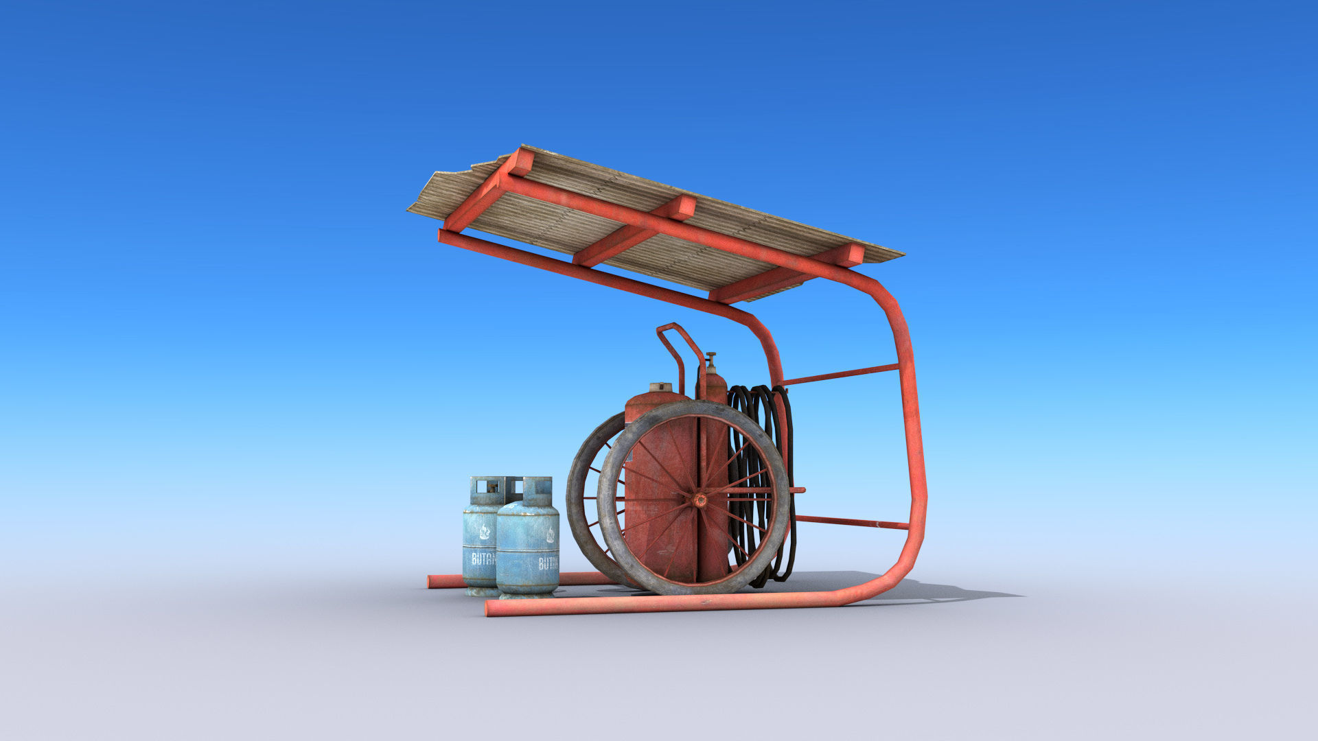 Fire Extinguisher Low-poly 3D model_3