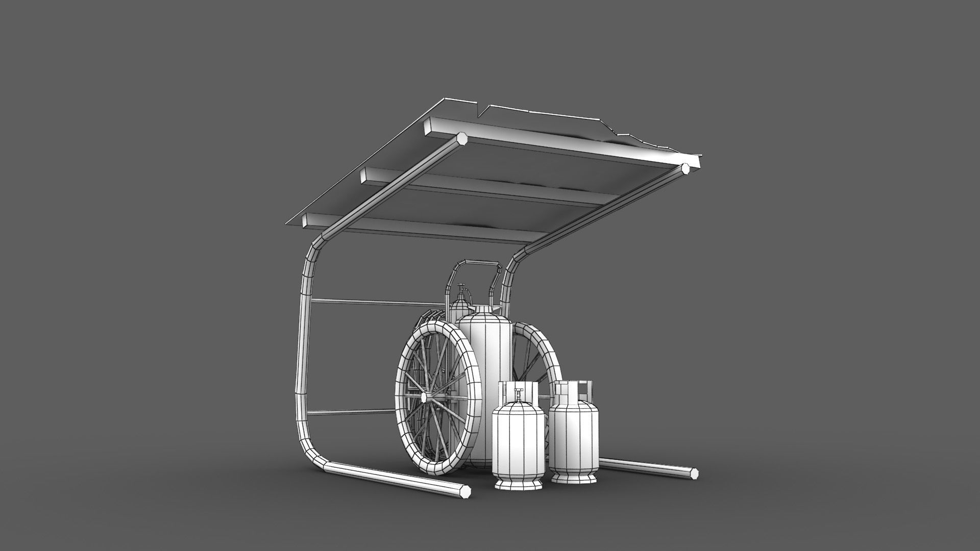 Fire Extinguisher Low-poly 3D model_7